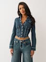 SNATCHED DENIM LONG SLEEVE SHIRT