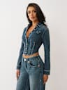 SNATCHED DENIM LONG SLEEVE SHIRT