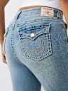 PLUS BECCA MID RISE BIG T BOOTCUT JEAN