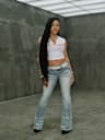 JOEY LOW RISE SUPER T FLARE JEAN