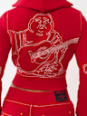 SHRUNKEN BIG T ZIP HOODIE
