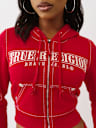 SHRUNKEN BIG T ZIP HOODIE