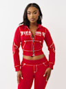 SHRUNKEN BIG T ZIP HOODIE