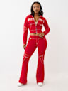 LOW RISE BIG T FLARED SWEATPANT
