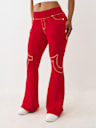 LOW RISE BIG T FLARED SWEATPANT