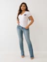 CRYSTAL SPORTY V NECK TEE