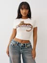 CRYSTAL LEOPARD LOGO BABY TEE