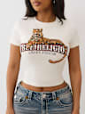CRYSTAL LEOPARD LOGO BABY TEE