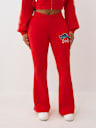  CRYSTAL V WAISTBAND FLARED SWEAT PANT