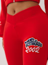  CRYSTAL V WAISTBAND FLARED SWEAT PANT