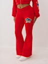  CRYSTAL V WAISTBAND FLARED SWEAT PANT