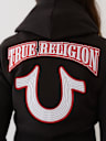 EMBROIDERED SHRUNKEN ZIP HOODIE