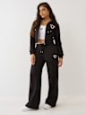 EMBROIDERED CINCHED SWEAT PANT