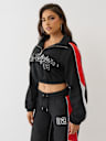 PUFF PRINT NYLON HALF-ZIP JACKET