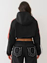 PUFF PRINT NYLON HALF-ZIP JACKET