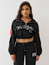 PUFF PRINT NYLON HALF-ZIP JACKET