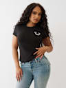 CRYSTAL HORSESHOE CREW TEE
