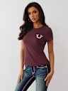 CRYSTAL HORSESHOE CREW TEE