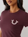 CRYSTAL HORSESHOE CREW TEE