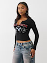 BUDDHA V NOTCH RIBBED LONG SLEEVE TEE