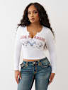 BUDDHA V NOTCH RIBBED LONG SLEEVE TEE