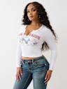 BUDDHA V NOTCH RIBBED LONG SLEEVE TEE