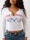 BUDDHA V NOTCH RIBBED LONG SLEEVE TEE