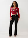 BUDDHA V NOTCH RIBBED LONG SLEEVE TEE