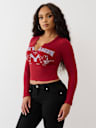 BUDDHA V NOTCH RIBBED LONG SLEEVE TEE
