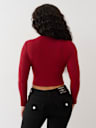 BUDDHA V NOTCH RIBBED LONG SLEEVE TEE