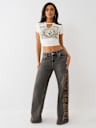 CRYSTAL BUDDHA KEYHOLE BABY TEE