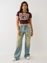CRYSTAL BUDDHA KEYHOLE BABY TEE