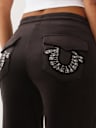 CRYSTAL HORSESHOE VELOUR SWEAT PANT