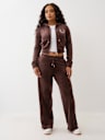 CRYSTAL HORSESHOE VELOUR SWEAT PANT