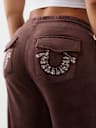 CRYSTAL HORSESHOE VELOUR SWEAT PANT