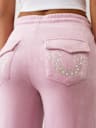 CRYSTAL HORSESHOE VELOUR SWEAT PANT