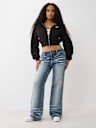 BUDDHA RUCHED SLEEVE ZIP HOODIE