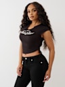 CAMISETA CON CUELLO EN V Y FRUNCIDO LATERAL