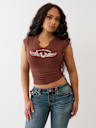 CRYSTAL V NOTCH SIDE RUCH TOP