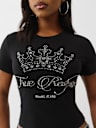 CRYSTAL CROWN LOGO BABY TEE