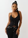 TRUE RELIGION TIE FRONT TOP