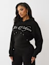 CRYSTAL CROWN RELAXED CROPPED HOODIE 