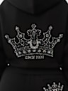 CRYSTAL CROWN RELAXED CROPPED HOODIE 