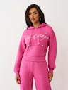 CRYSTAL CROWN RELAXED CROPPED HOODIE 