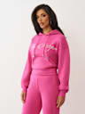 CRYSTAL CROWN RELAXED CROPPED HOODIE 