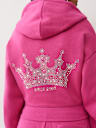 CRYSTAL CROWN RELAXED CROPPED HOODIE 