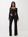 ASYMMETRICAL RUCHED FOLDOVER PANT