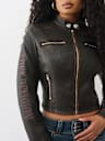 LOGO ZIP MOTO JACKET