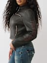 LOGO ZIP MOTO JACKET