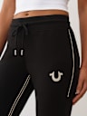 ROPE STITCH MID RISE BOOTCUT SWEATPANT